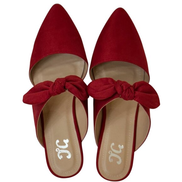 Journee Collection Telulah Bow Flat Mules (NWOB) - Picture 6 of 9